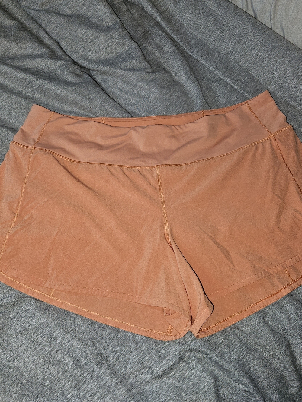 lululemon athletica Peach/Terracotta High-Waist Athletic Shorts